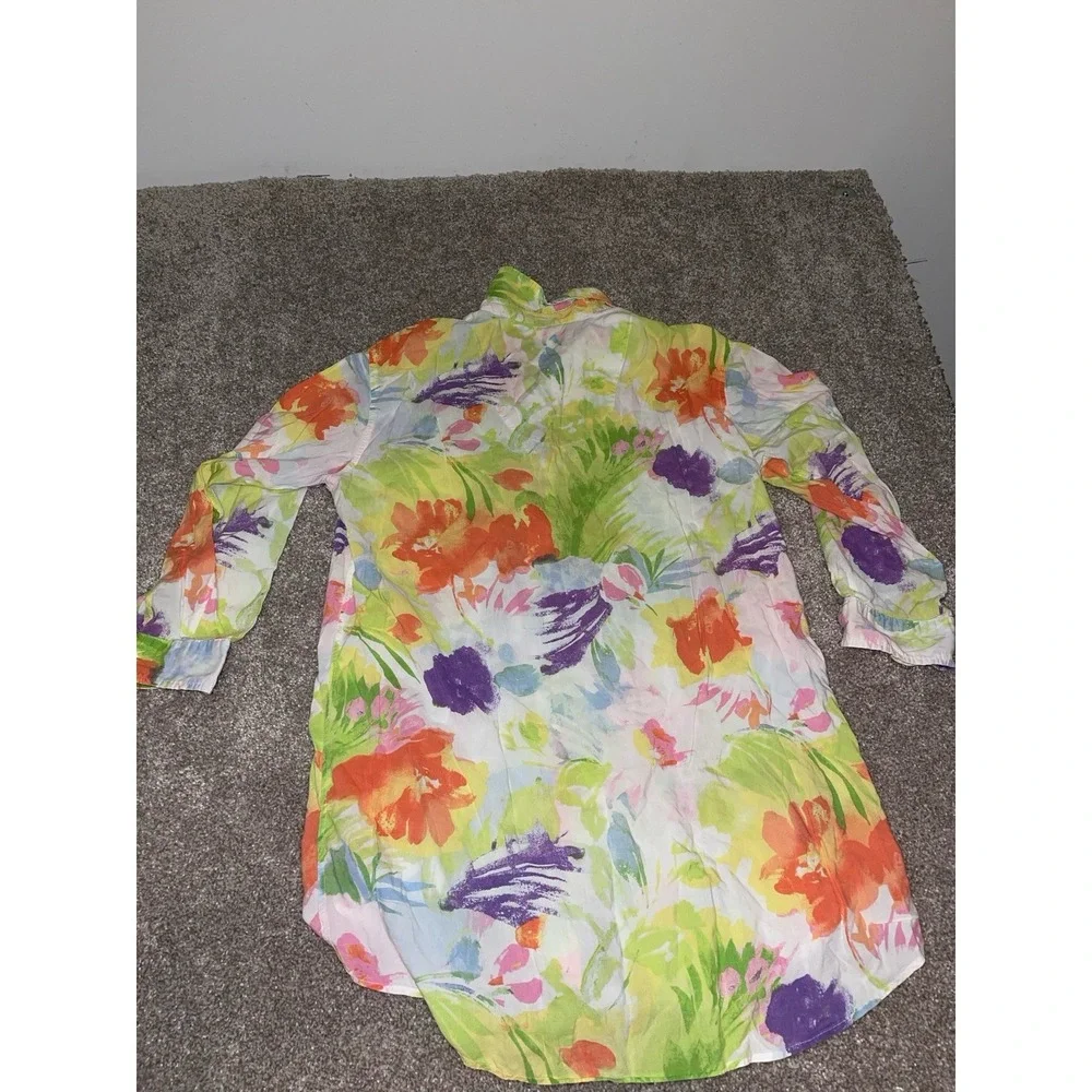 Lauren Ralph Lauren Hawaiian Shirt Floral Paisley‎ Flowers Mens Large Colorful